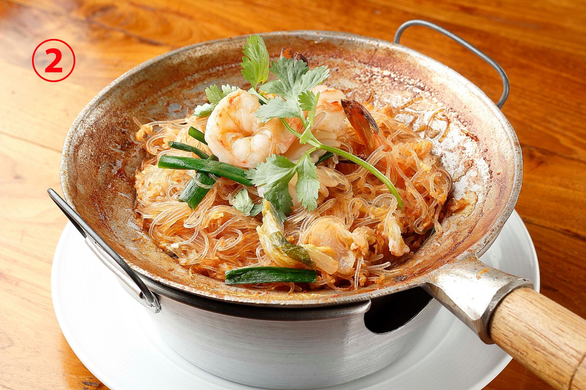 魚介と豚バラ・春雨の汁なしタイスキ（スキヘーン）